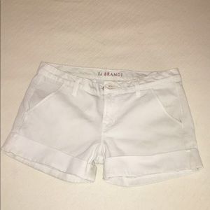 J brand white denim shorts